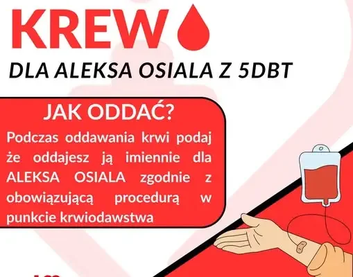 Apel o krew dla Aleksa – ucznia z Ryk walczącego z białaczką