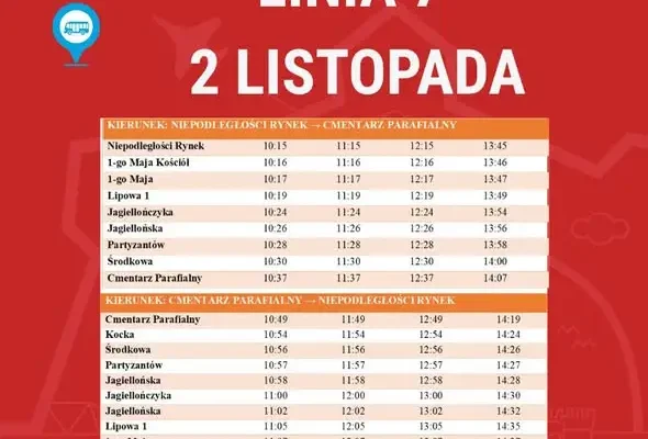 Dęblin: darmowa komunikacja miejska 1 i 2 listopada 2026