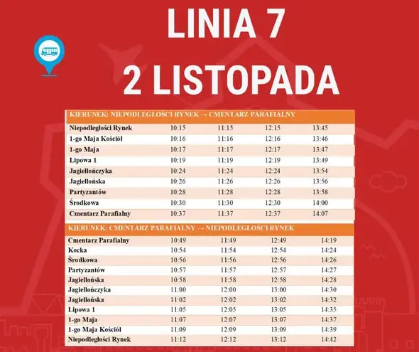 Dęblin: darmowa komunikacja miejska 1 i 2 listopada 2026